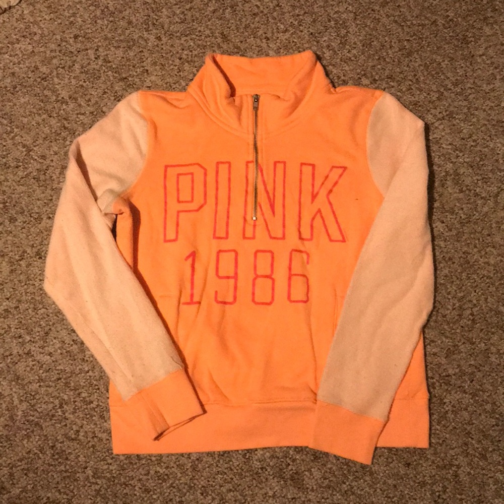 PINK Quarter Zip Size M
